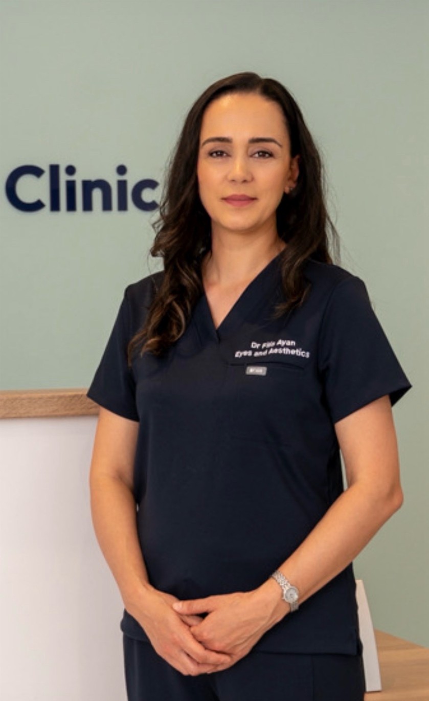 Direct Brow Lift: Recovery, Scars and What to Expect - Dr Filis Ayan London Dr Filis Ayan, Consultant Ophthalmologist and oculoplastic surgeon, at her clinic in Chiswick, London